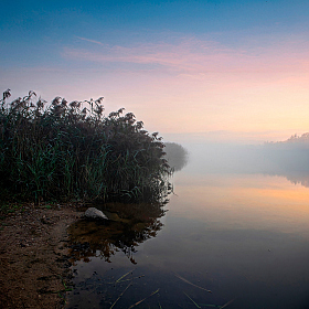 Рассвет на берегу реки | Фотограф Сергей Шабуневич | foto.by фото.бай