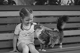 Девочка и котик | Фотограф Irina Osm | foto.by фото.бай