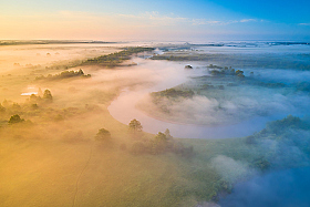 Morning fog over the river | Фотограф Alexander Korsakov | foto.by фото.бай