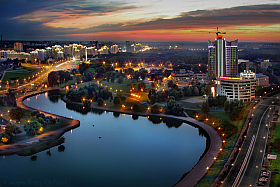 Вечерняя городская панорама | Фотограф Сергей Мельник | foto.by фото.бай