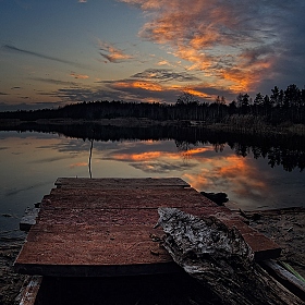 фотограф Стас Аврамчик. Фотография "Вечерело над озером лесным"