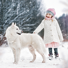 фотограф Ирина Пысларь. Фотография "Снегурочка и волк"