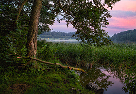 Рассвет на берегу озера | Фотограф Сергей Шабуневич | foto.by фото.бай