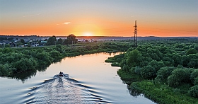 Закат над речкой | Фотограф Наталья Ильясова | foto.by фото.бай