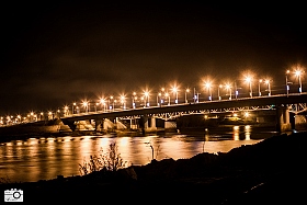 Ночной город над Сожем | Фотограф Сергей Коробкин | foto.by фото.бай