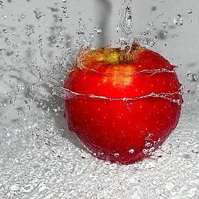 Веселое купание яблока =) | Фотограф Анжела Красуцкая | foto.by фото.бай