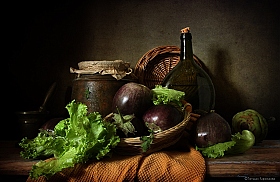 Зеленый салат и синенькие | Фотограф Татьяна Карачкова | foto.by фото.бай